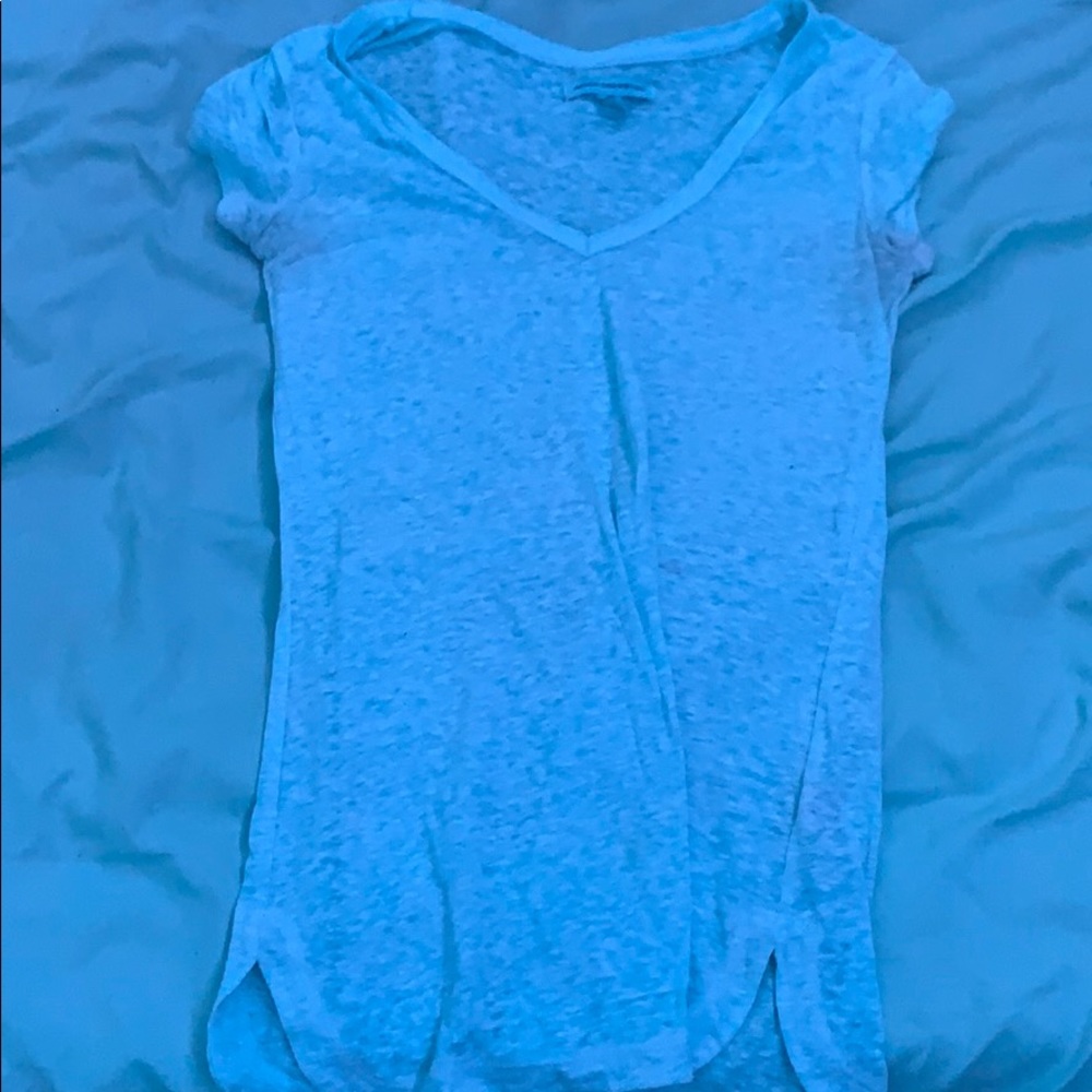 blue see through tee